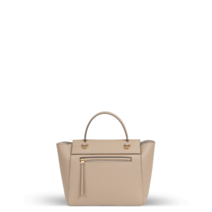 Sac à main en cuir beige de la marque Celine.