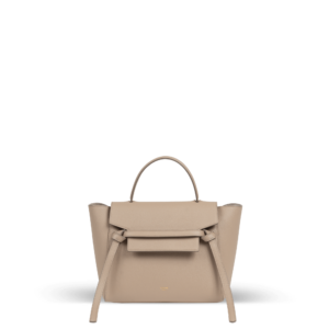 Sac à main en cuir beige de la marque Celine.