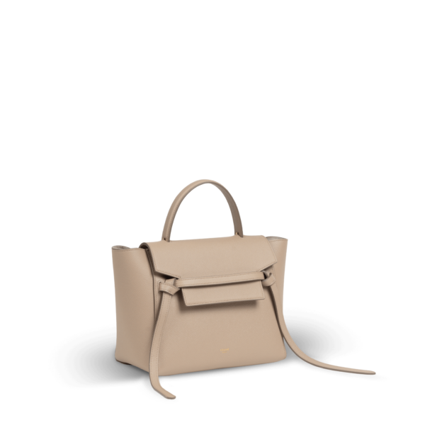 Beige Lederhandtasche der Marke Celine.