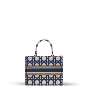 Tote Bag in Blau und Beige aus Jacquard-Gewebe der Marke Dior.