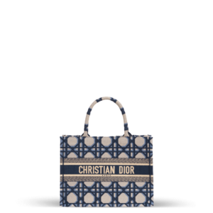 Tote Bag in Blau und Beige aus Jacquard-Gewebe der Marke Dior.