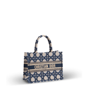 Tote Bag in Blau und Beige aus Jacquard-Gewebe der Marke Dior.